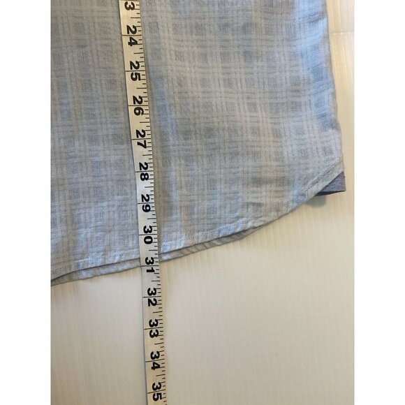 Tommy Bahama Mens Button Up Shirt Linen Cotton Blend Size Large Shirt Light Blue - Picture 15 of 15